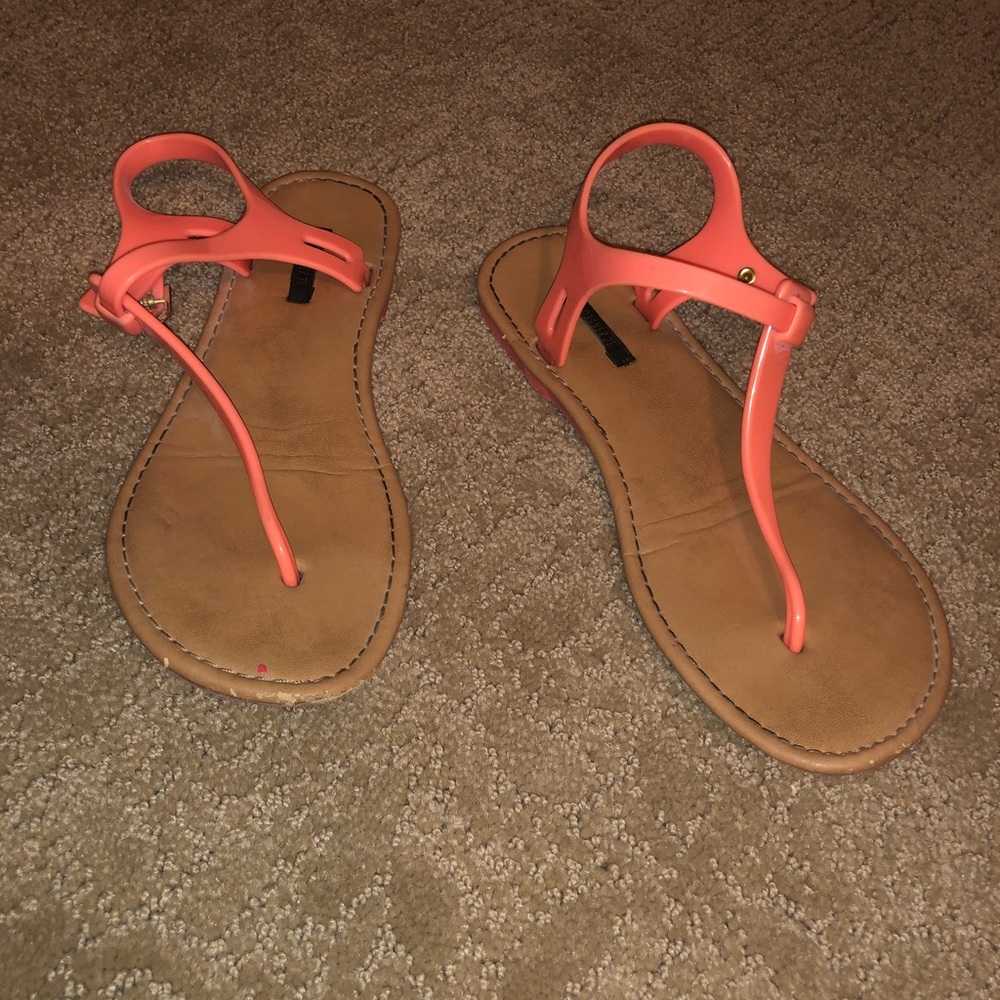 coral sandals